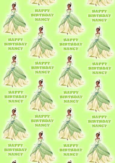 Discover PRINCESS AND The FROG Personalised Birthday Wrapping Paper - Disney Tiana Personalised Birthday Gift Wrap - Princess Tiana - Disney Princess