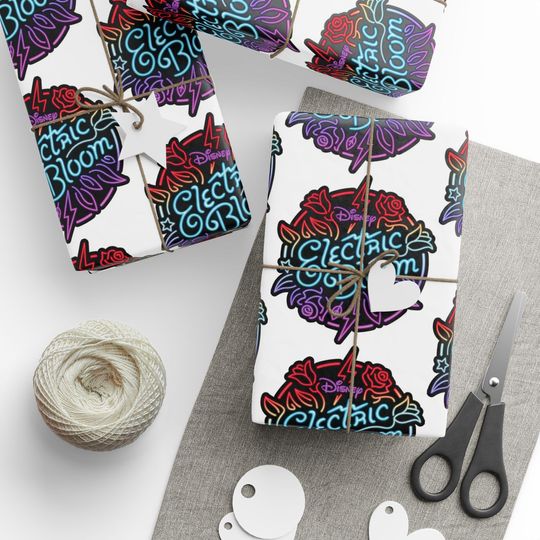 Discover Disney's Electric Bloom Wrapping Papers for Special Occasions | Gift Wrap, Birthday, Holiday, Eco-friendly, Unique Designs