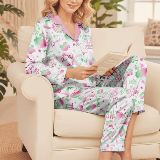 Discover Wicked The Musical Changed For Good Pajamas Disneyland Wicked Pajamas Set, Wicked Glinda and Elphaba Pjs Wicked Movie Pajamas, Family Pjms