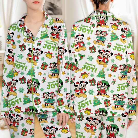 Discover Disneyland Christmas Pajamas Set, Mickey Minnie Christmas Pajamas, Disneyland Holiday Pajamas, Christmas Family Matching Pajamas