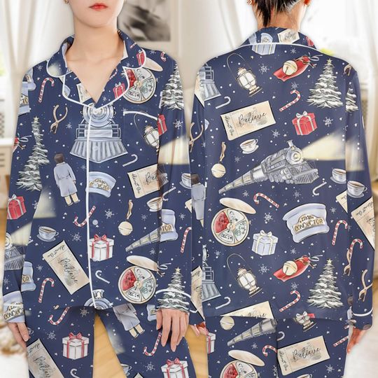 Discover Express Christmas Train Pajamas Set Polar Express Christmas Family Pajamas North Pole Train Matching Holiday Sleepwear Xmas Group Pajamas