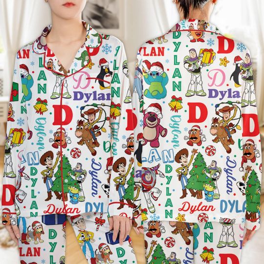 Custom Disneyland Toy Story Christmas Pajamas Set Pixar Buzz Lightyear Xmas Pajamas
