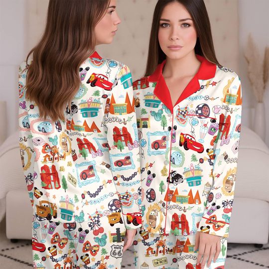 Discover Lightning Mcqueen Pajamas Set, Pixar Cars Family Pajamas, Sally Luigi And Friends Pjm, DisneyTrip Shirt, Pajamas For Party, Funny Gift