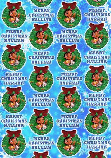 Discover BABY MOANA Personalised Christmas Wrapping Paper - Disney Christmas Gift Wrap - Disney Moana Christmas Gift Wrap - Disney Princesses Moana 2
