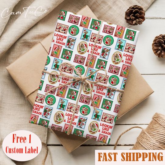 Discover Christmas Gus Gus Wrapping Paper | Disney Xmas Gift Wrap | Festive Present Paper