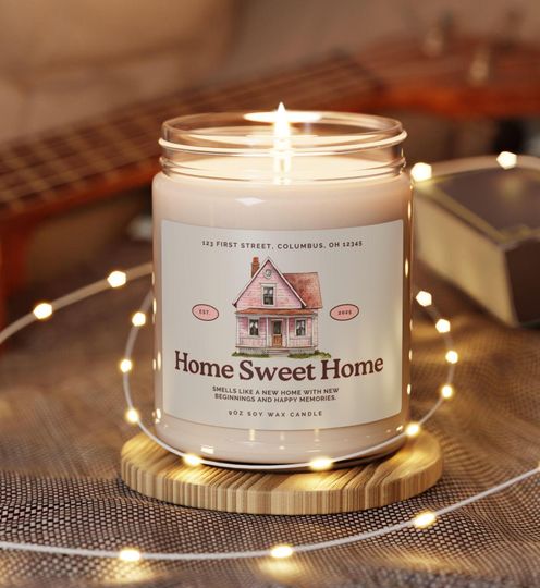Discover Custom Smells Like New Home Candle, Housewarming Gift, House Closing Gift, Realtor Gift