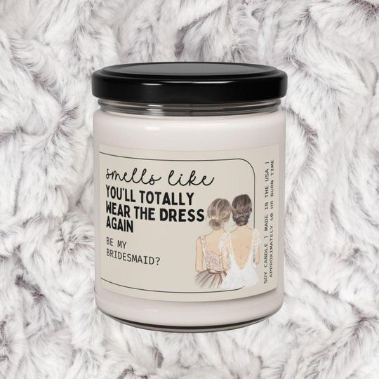 Discover Bridesmaid Candle Gift - Wedding Proposal Scented Candle - Will You Be My Bridesmaid