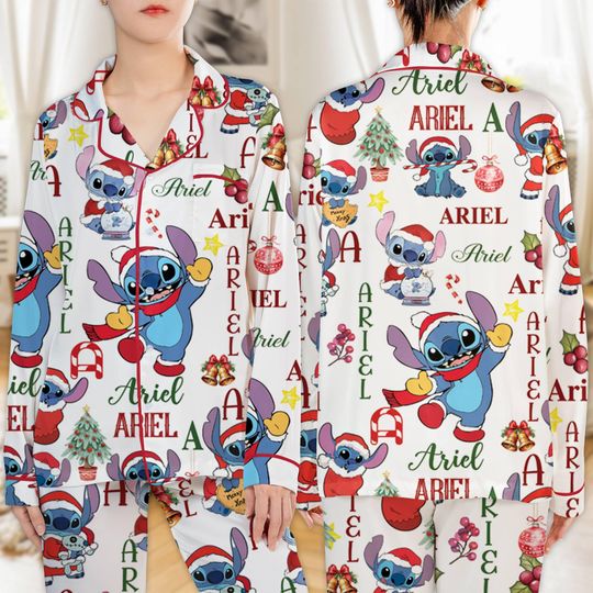Discover Personalized Stitch Pajamas Set, Stitch Pajamas Christmas, Stitch Pajamas Set