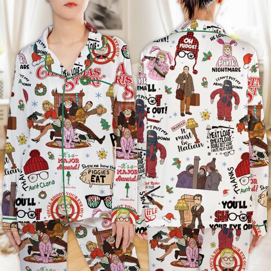 A Christmas Story Pajamas Set Ralphie Pink Bunny Pajamas