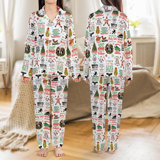 National's Lampoon Christmas Vacation Clark Griswold Pajamas, Funny Holiday Party