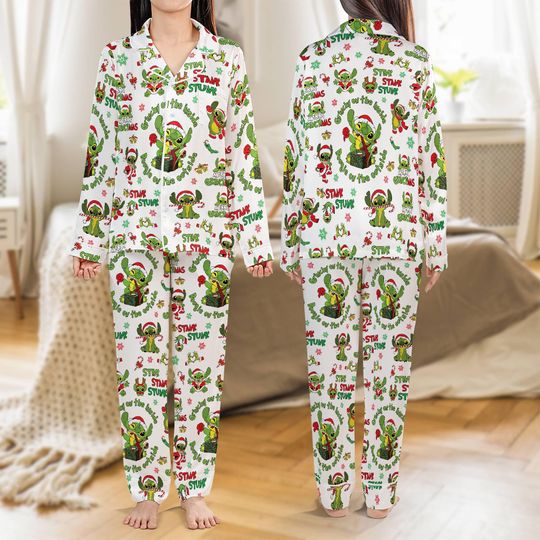 Discover Lilo And Stitch Pajamas, Disneyland Movie Pajamas, Stitch Xmas S;eeping Pants