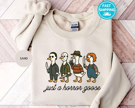 Discover Spooky Goose Halloween Sweatshirt - Funny Horror Season Sweater