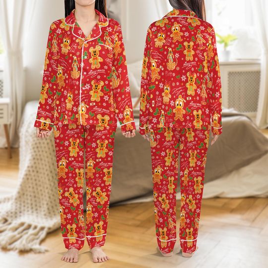 Discover Mickey And Friends Gingerbread Pajamas, Disneyland Movie Pajamas