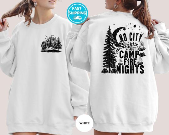 Discover Campfire Nights Sweatshirt for Camping Enthusiasts