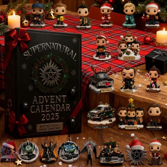 Discover 2D Acrylic Flat SuperNatural Advent Calendar 2025,Christmas Countdown Gift