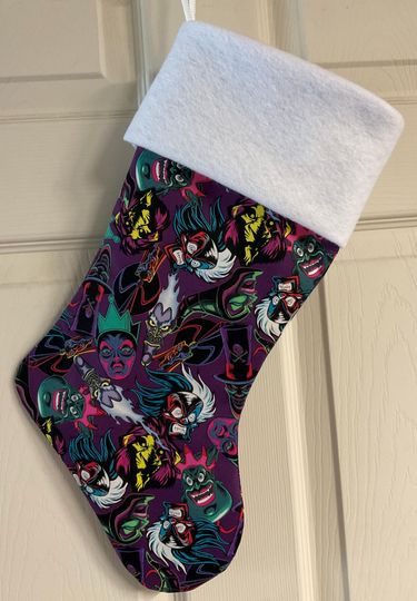 Discover Disney villain Christmas Stocking