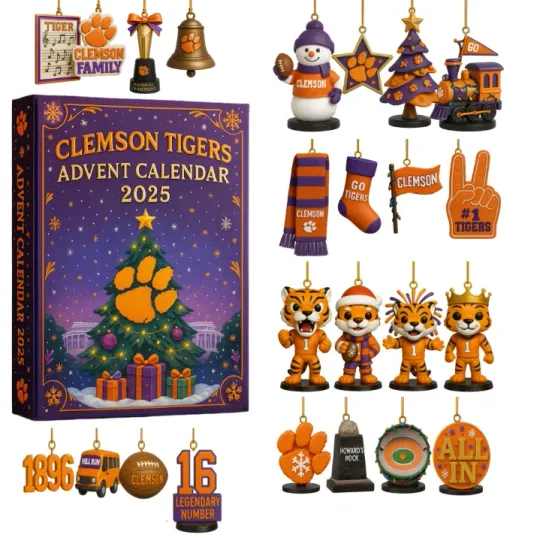 Clemson Tiger Advent Calendar 2D, Gift For Christmas