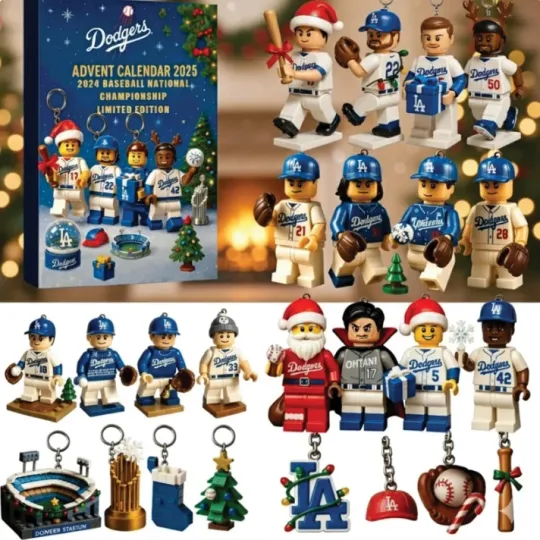 Discover Champ Series 2025 Advent Calendar 2D Dodgers Ornament Gift For Christmas