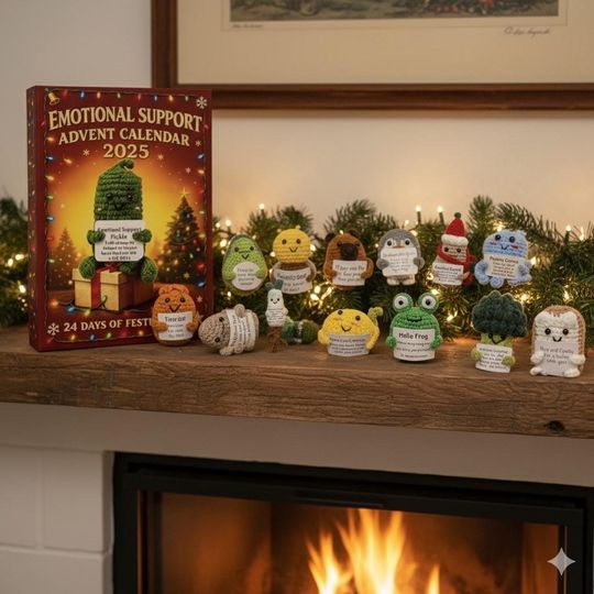 Discover Emotional Support Advent Calendar  24-Day Acrylic Ornament Countdown | Unique Mindfulness Gift for All Ages