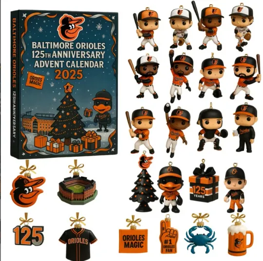 Orioles 2d Advent Calendar 2025 Gift For Christmas