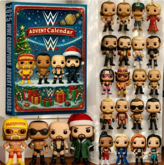 Discover Wrestling Champions 2D Advent Calendar 2025, Sports Countdown Gift For Christmas