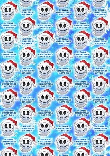 Discover JACK SKELLINGTON Personalised Christmas Wrapping Paper - Disney Christmas Gift Wrap - Nightmare Before Christmas - Sally - Oogie Boogie D2