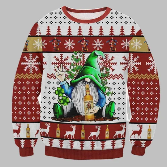 Discover Captain Morgan Gnome Funny Ugly Christmas Sweater Holiday Drink Jumper