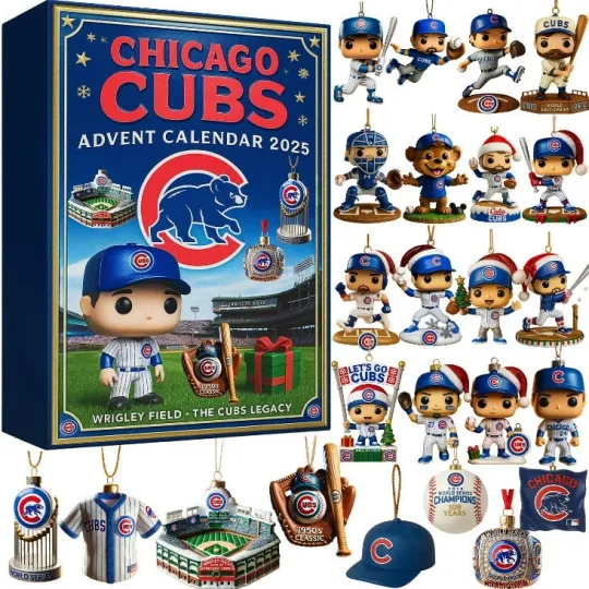2025 Horror Characters Countdown: Chicago Cubs Baseball Team Blind Box