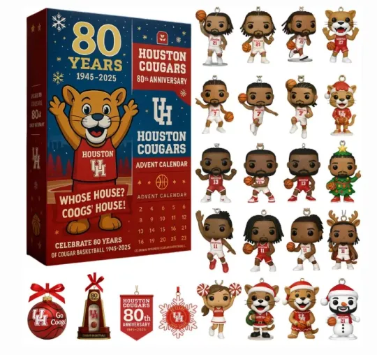 Discover Houston 80th Anniversary Advent Calendar, 2D Acrylic Gift For Christmas