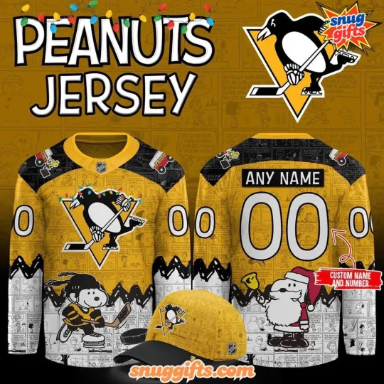 Discover Personalized Pittsburgh Penguins Peanuts Night 2025–2026 Hockey Shirt Men's Gift