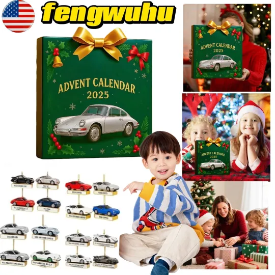 Discover New 2025 Christmas Advent Calendar Car Blind Box Gifts 24pcs 2D Pendants