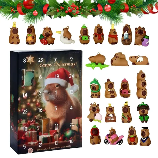 Discover Capybara Advent Calendar 2025 3D Acrylic Capybara Pendants Christmas Gifts