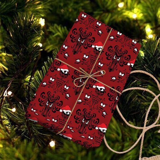 Discover Funny The Haunted Mansion Christmas Wrapping Papers, Disney Spooky Christmas Gift Wrap, Foolish Mortals Wrap Gift, Disney Seasonal Gift Wrap