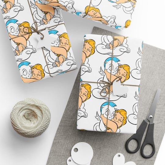 Discover Disney Babies Wrapping Papers, Hercules and Pegasus Collection - Gift Wrap, Holiday, Birthday, Baby Shower, Present, Craft Paper