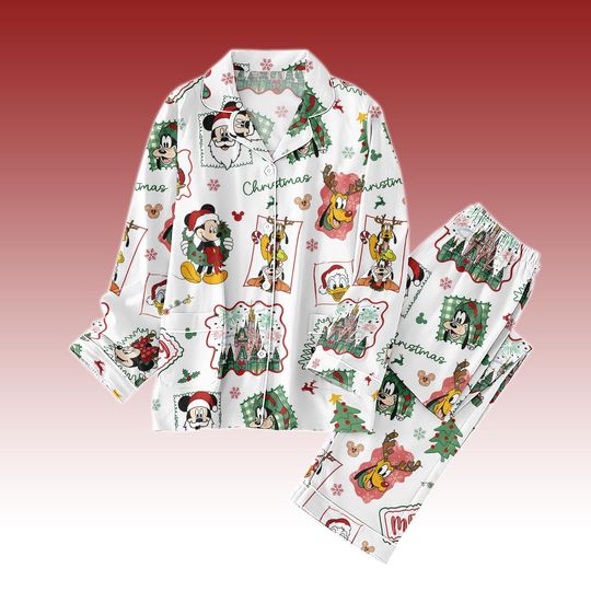Discover Disney Mickey Pajamas Set, Thick Pajamas, Disney Couple Christmas, Family Matching Pajamas set