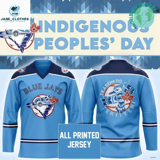 Discover Personalized Toronto Blue Jays Indigenous Peoples Day 2025 Hockey Jersey
