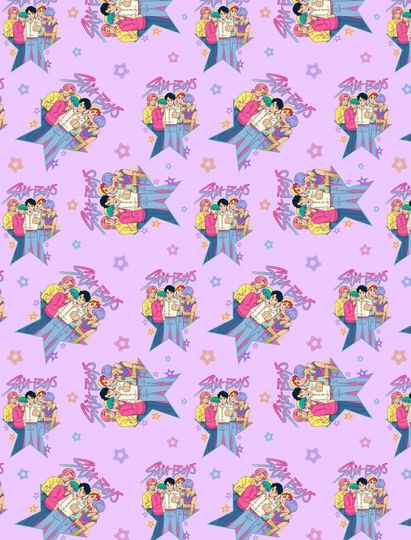 SAJA BOYS Demon Hunters Birthday Wrapping Paper - K-Pop Demon Hunters Birthday Gift Wrap - Saja Boys Demon Hunters Gift Wrap - Derpy - D2