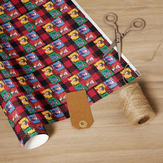 Discover KPOP Christmas Plaid Wrapping Paper Roll