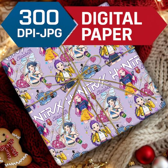 Discover K-pop Demon Friends Holiday Gift Wallpaper Download, Unique K-Pop Christmas Wrapping, Perfect Gift for KPDH Fans