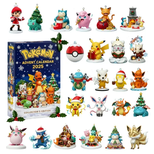 24 Days Advent Countdown Calendar 2D Acrylic PKM Toys Christmas Blind Box