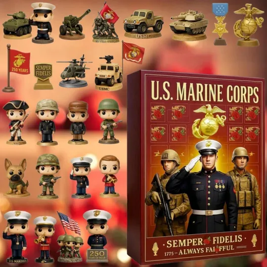 Military 2025 Marine Corps Advent Calendar, 24-Day Figurine Gift Set