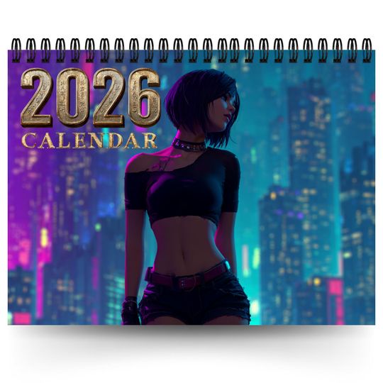 Discover 2026 Hot Anime Girls Calendar: Monthly Wall Calendar