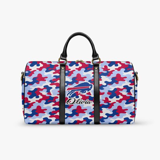 Personalized Leather Travel Duffle Bag for Football Fans