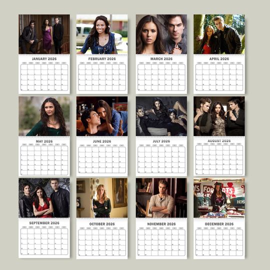 The Vampire Diaries Wall Calendar | TVD | Vampire Diaries 2026 Year Planner