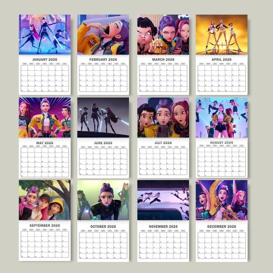 K-POP Demon Hunters Wall Calendar 2026 | Kpop Demon Hunters Calendar
