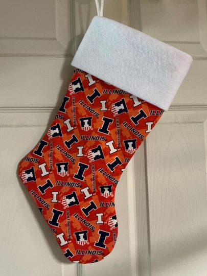 Discover Illinois Fighting Illini Christmas Stocking