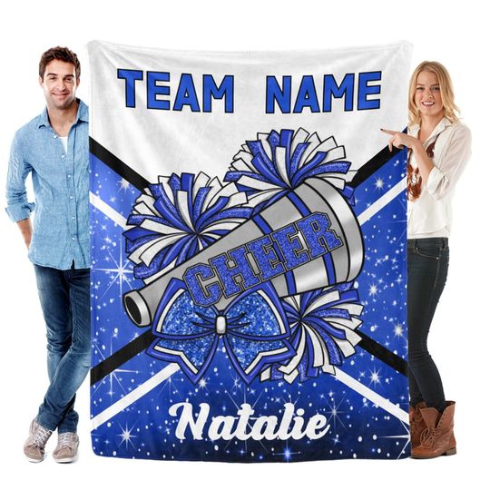 Discover Personalized Cheerleading Fleece Blanket for Team Gifts