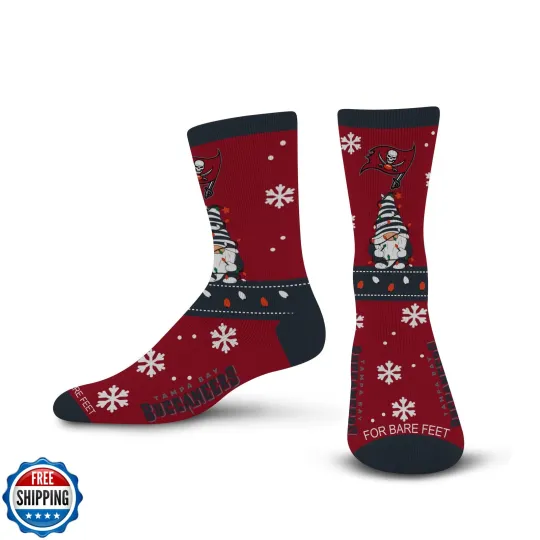Tampa Bay Buccaneers Gnome Christmas Socks, Gift for Fan