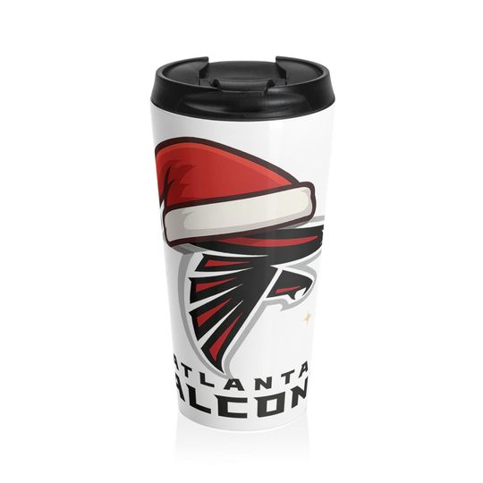 Festive Atlanta Falcons Stainless Steel Travel Mug