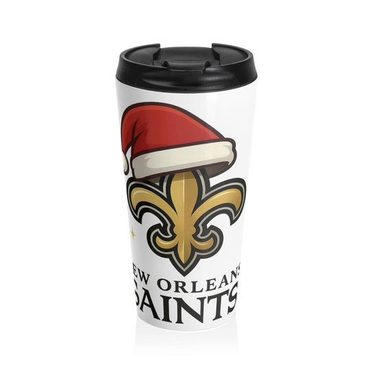 Christmas New Orleans Saints Travel Mug